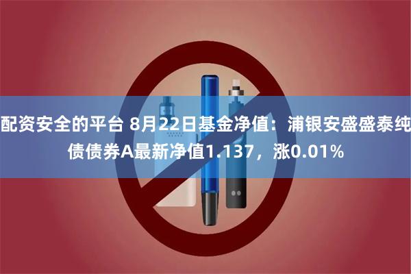 配资安全的平台 8月22日基金净值：浦银安盛盛泰纯债债券A最新净值1.137，涨0.01%