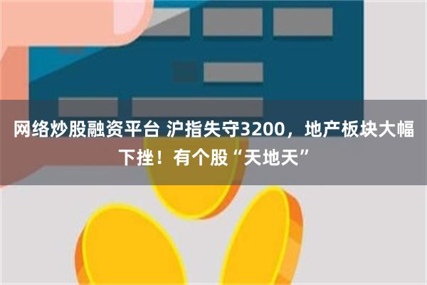 网络炒股融资平台 沪指失守3200，地产板块大幅下挫！有个股“天地天”