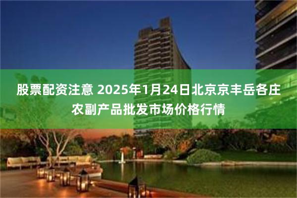 股票配资注意 2025年1月24日北京京丰岳各庄农副产品批发市场价格行情