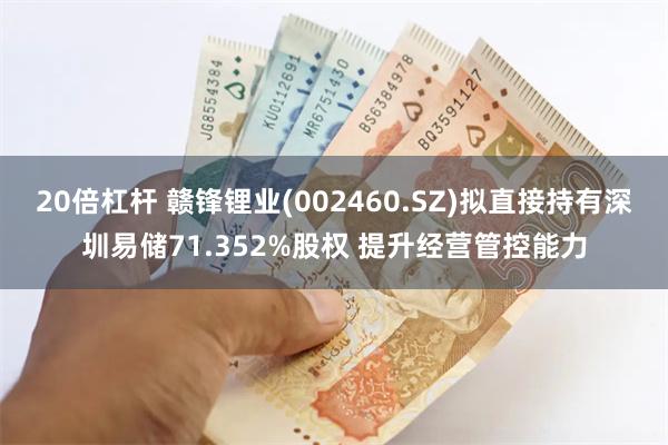 20倍杠杆 赣锋锂业(002460.SZ)拟直接持有深圳易储71.352%股权 提升经营管控能力